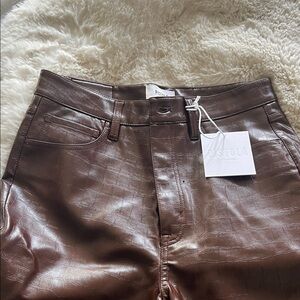Pistola Chocolate Faux Leather Pants